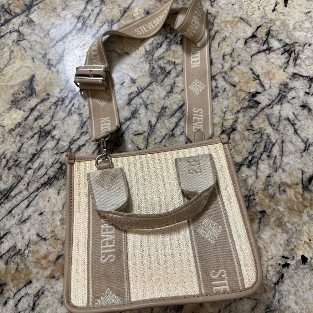 Steven Madden Tan and Cream Shoulder Bag